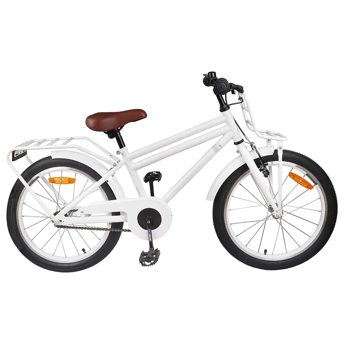 vidaXL Bicicleta Infantil 18 Pulgadas para 5-7 años Blanco
