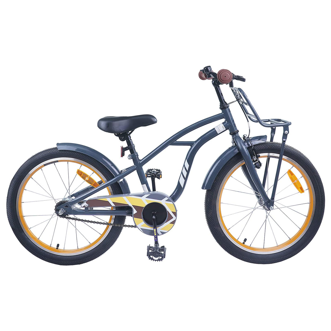 vidaXL Bicicleta Infantil 22 Pulgadas para 7-12 años Gris oscuro