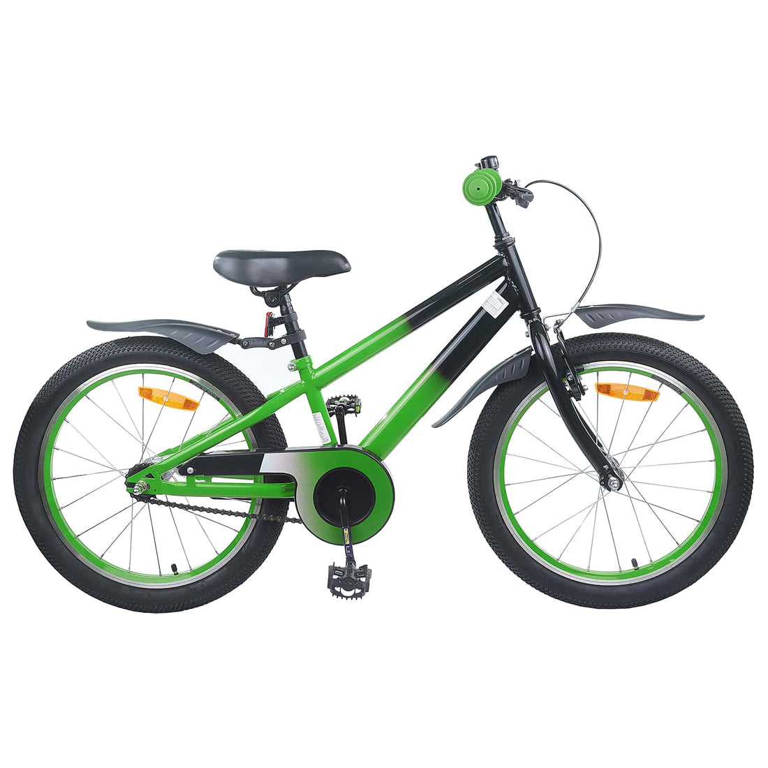 vidaXL Bicicleta Infantil 20 Pulgadas para 6-11 años Negro Verde