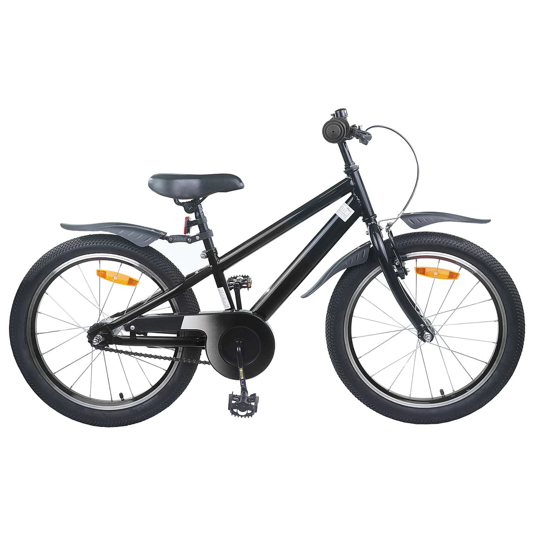 vidaXL Bicicleta Infantil 18 Pulgadas para 5-7 años Negro