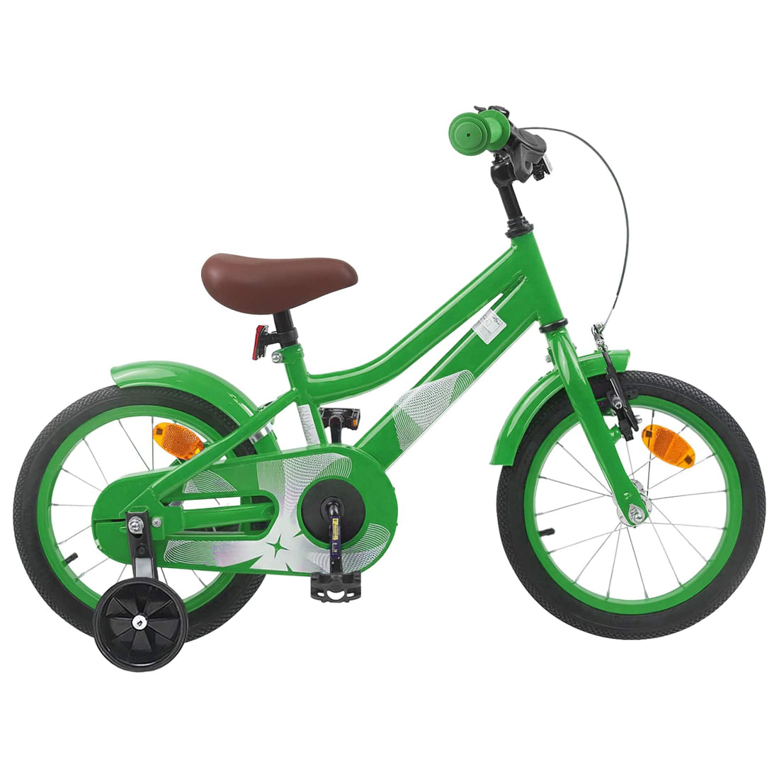 vidaXL Bicicleta Infantil 14 Pulgadas para niños de 3 a 5 años Verde