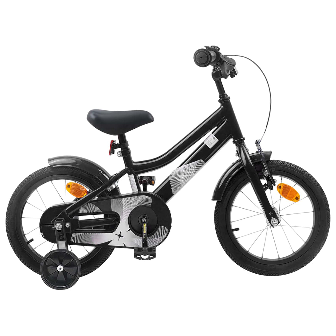vidaXL Bicicleta Infantil 12 Pulgadas para 2-4 años Negro