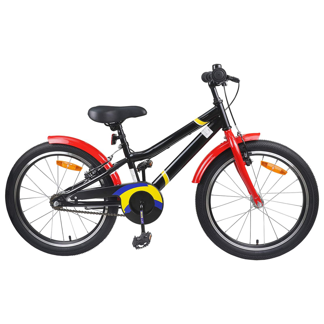 vidaXL Bicicleta Infantil 22 Pulgadas para 7-12 años Rojo y Negro