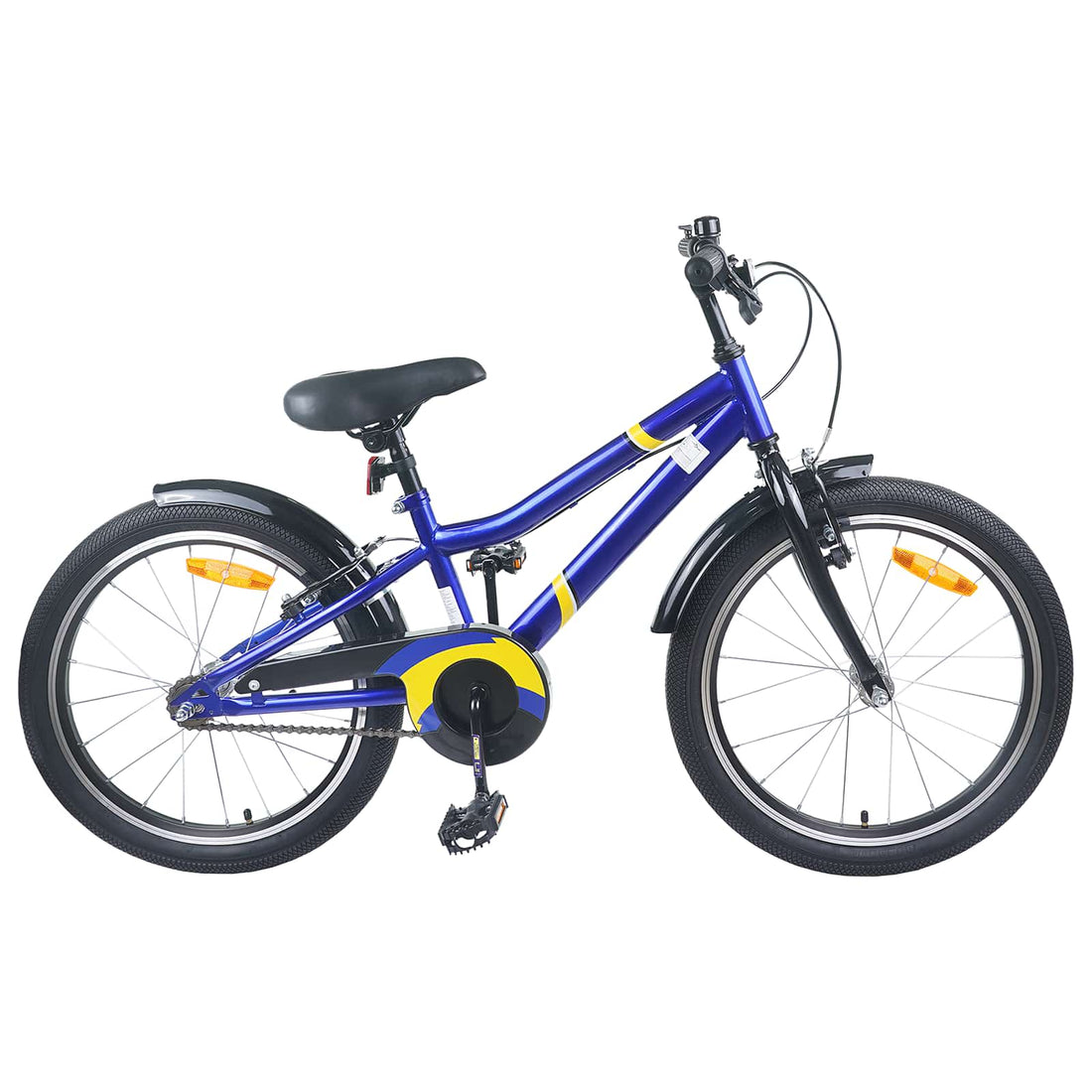 vidaXL Bicicleta Infantil 22 Pulgadas para 7-12 años Negro Azul