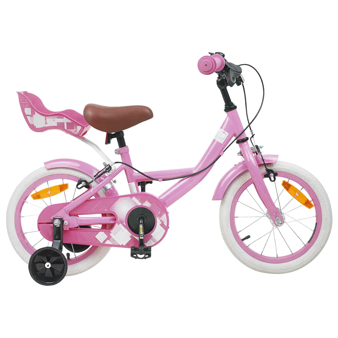 vidaXL Bicicleta Infantil 12 Pulgadas para 2-4 años Rosa claro