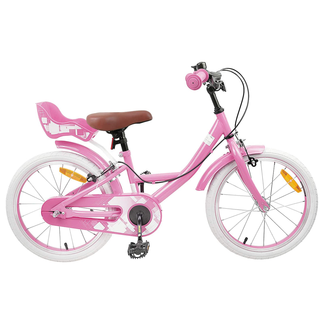 vidaXL Bicicleta Infantil 18 Pulgadas para 5-7 años Rosa claro