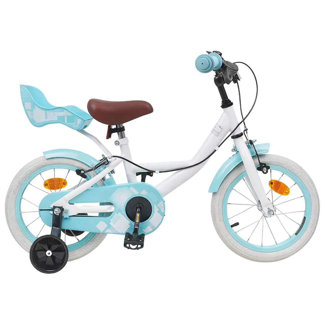 vidaXL Bicicleta Infantil 16 Pulgadas para niños de 4 a 6 años Blanco
