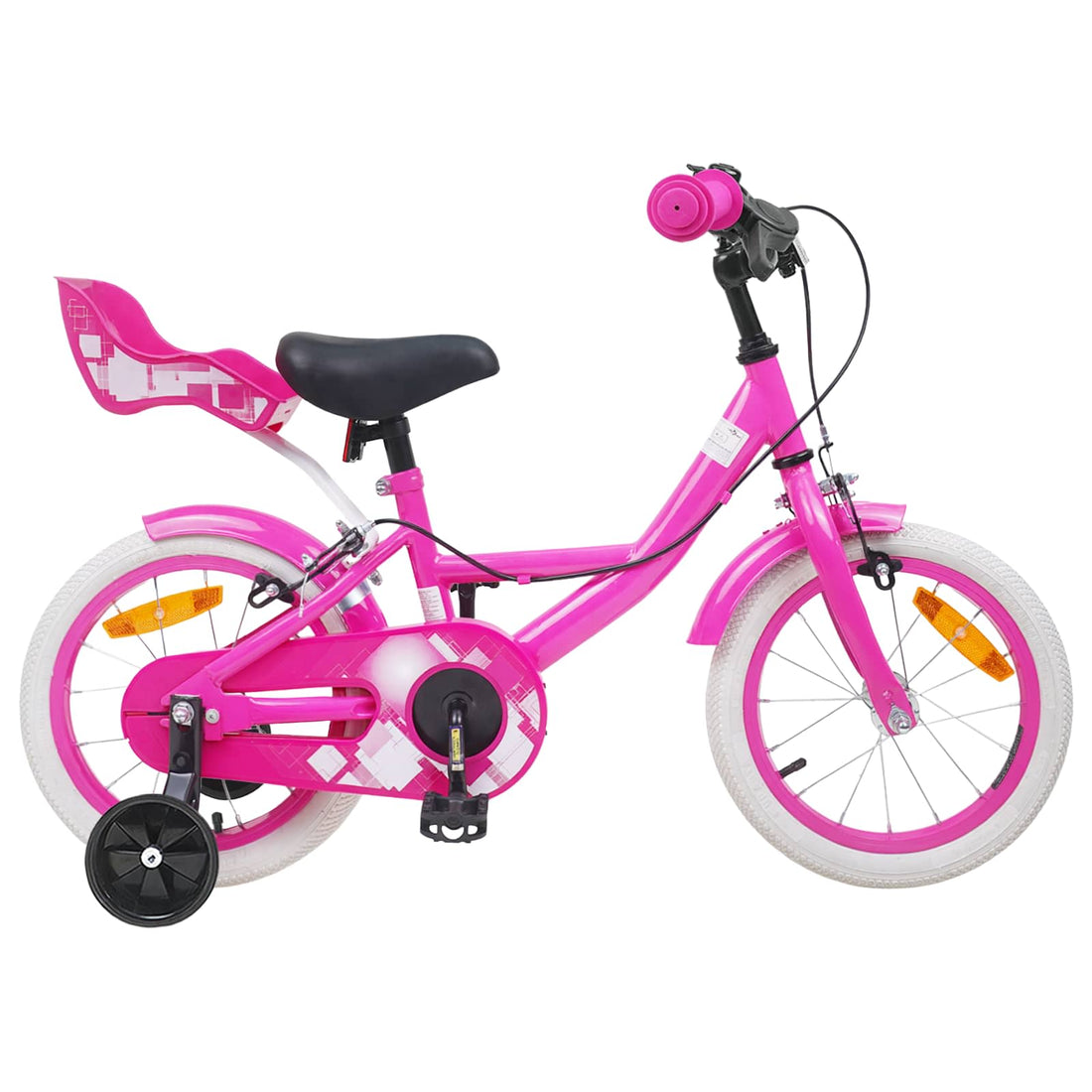 vidaXL Bicicleta Infantil 12 Pulgadas para 2-4 años Rosa
