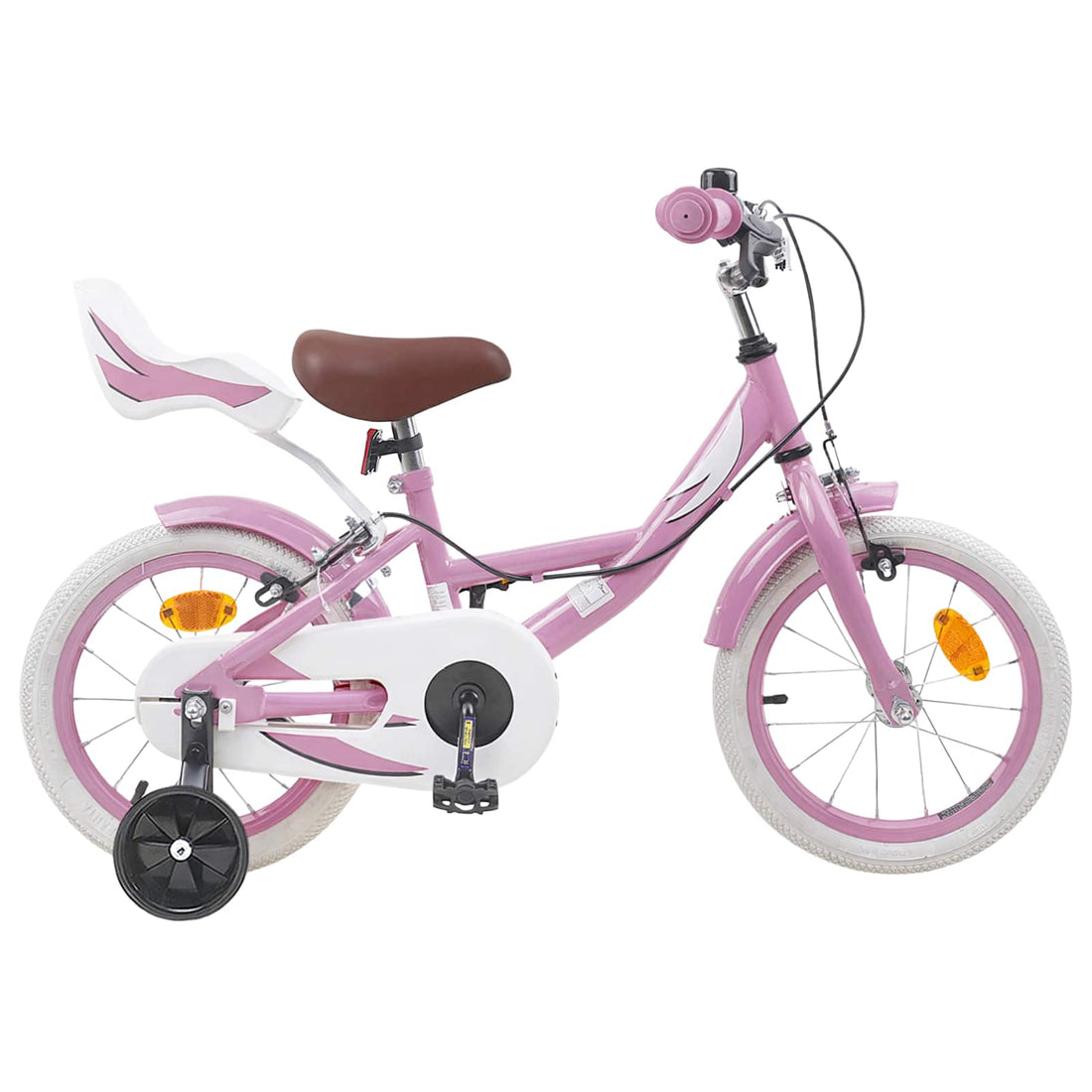 vidaXL Bicicleta Infantil 12 Pulgadas para 2-4 años Rosa claro