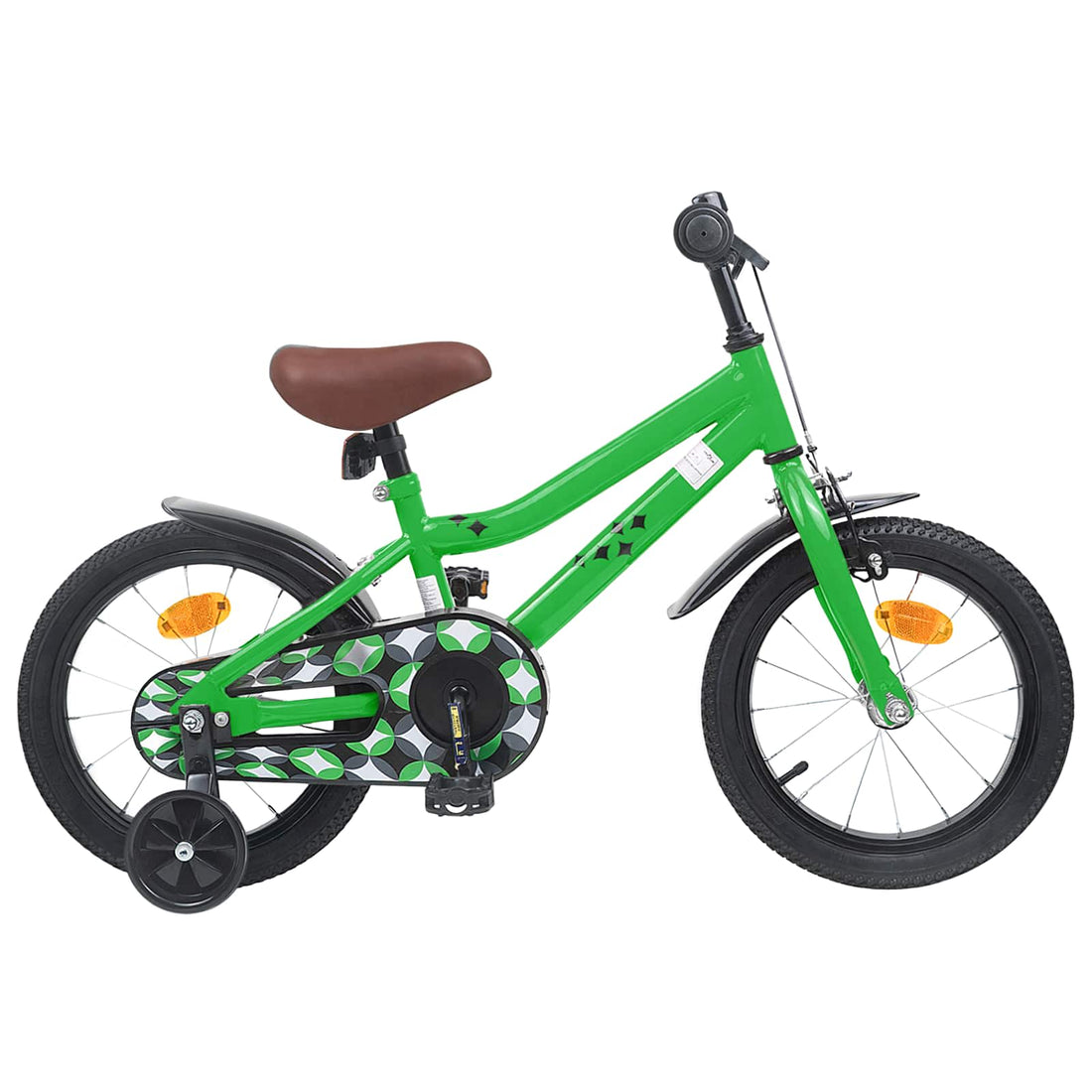 vidaXL Bicicleta Infantil 16 Pulgadas para niños de 4 a 6 años Verde