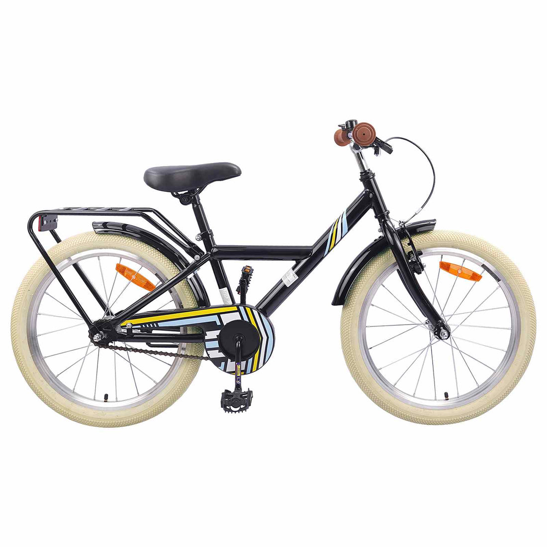vidaXL Bicicleta Infantil 24 Pulgadas para 8-12 años Negro