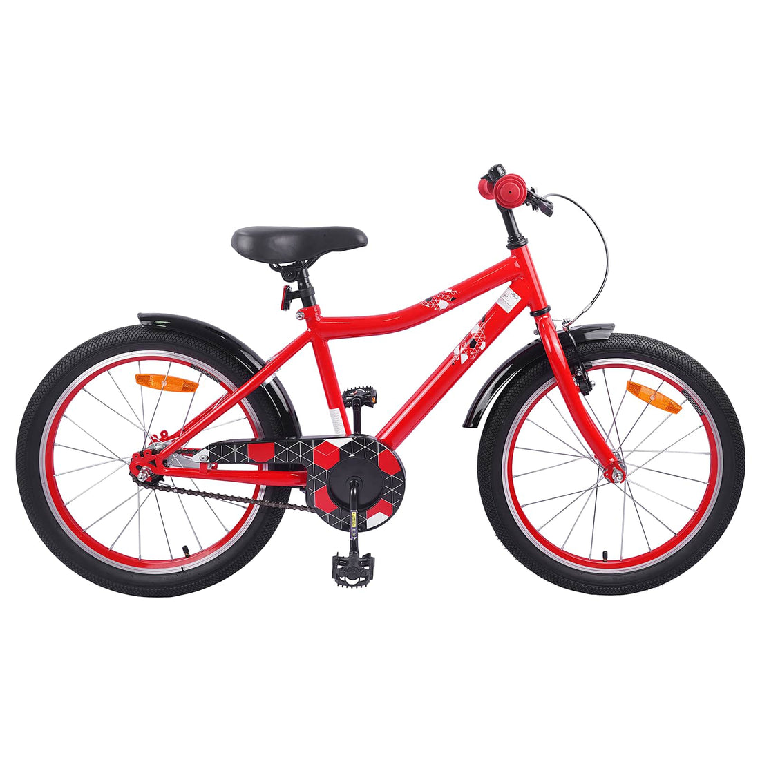 vidaXL Bicicleta Infantil 18 Pulgadas para 5-7 años Rojo