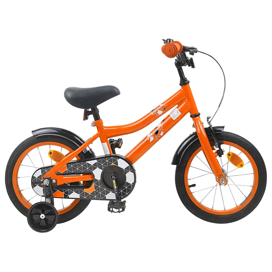 vidaXL Bicicleta Infantil 14 Pulgadas para niños de 3 a 5 años Naranja