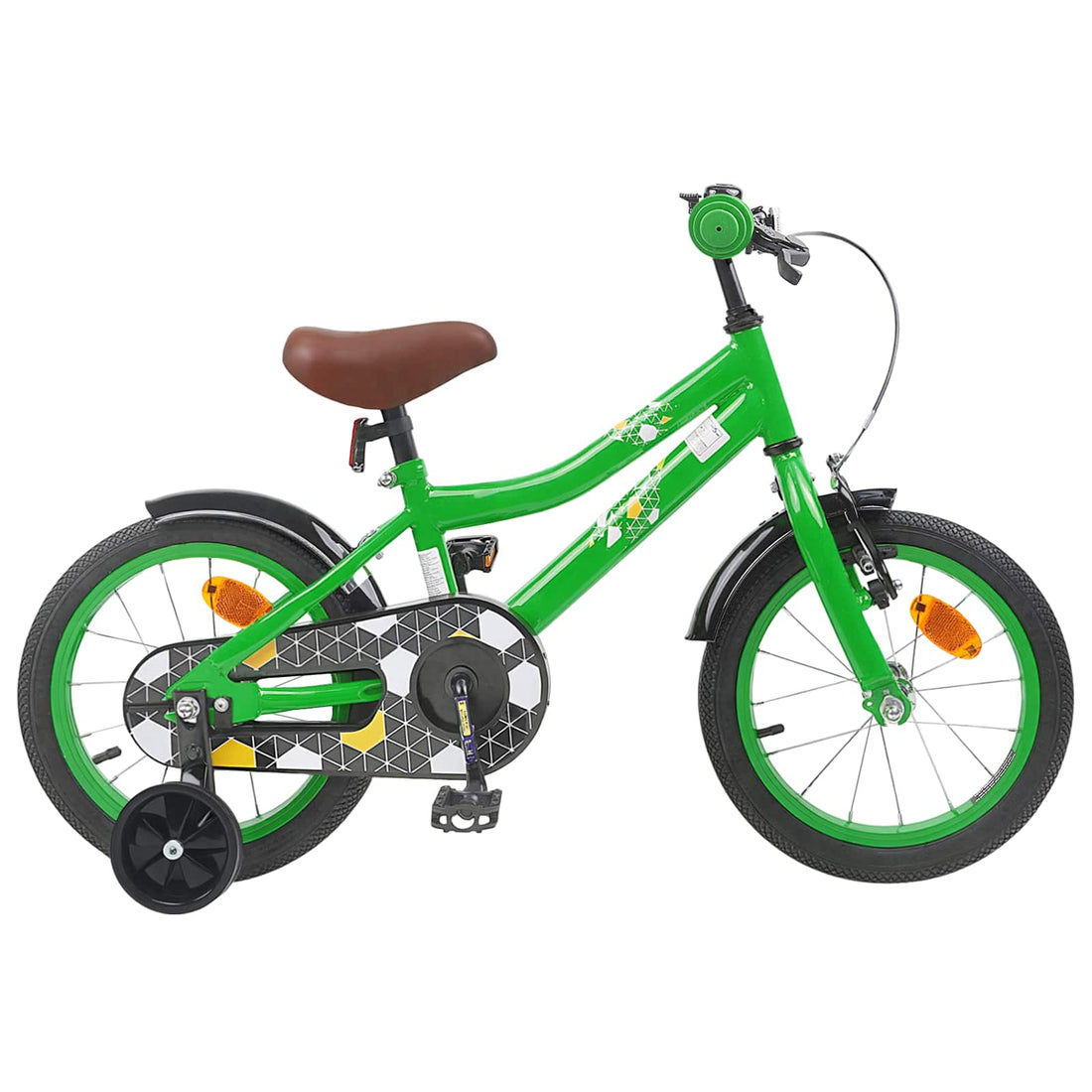vidaXL Bicicleta Infantil 16 Pulgadas para niños de 4 a 6 años Verde