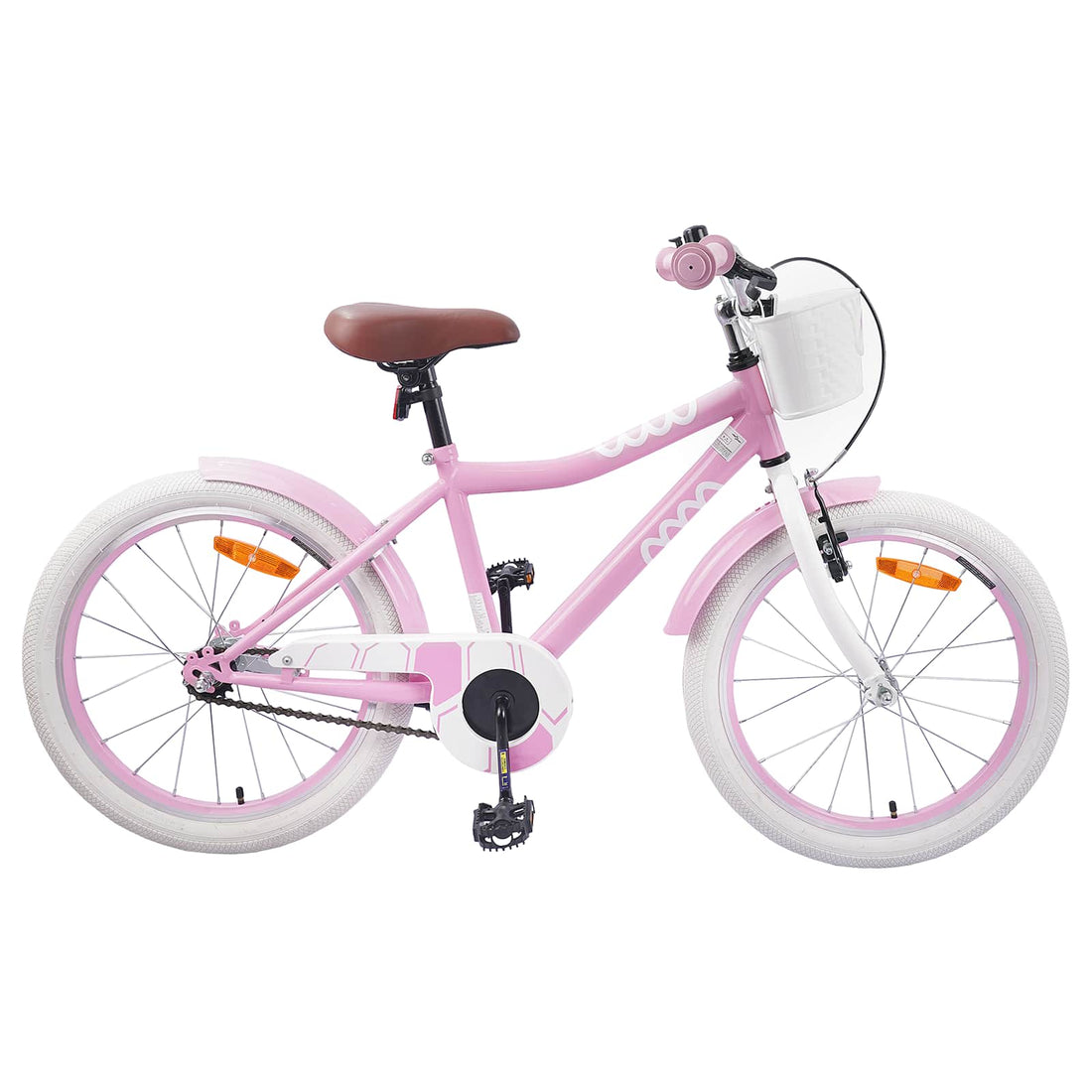vidaXL Bicicleta Infantil 18 Pulgadas para 5-7 años Rosa claro