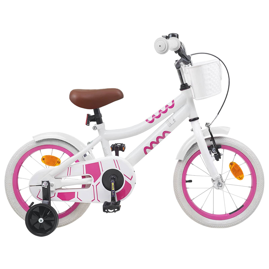 vidaXL Bicicleta Infantil 14 Pulgadas para niños de 3 a 5 años Blanco