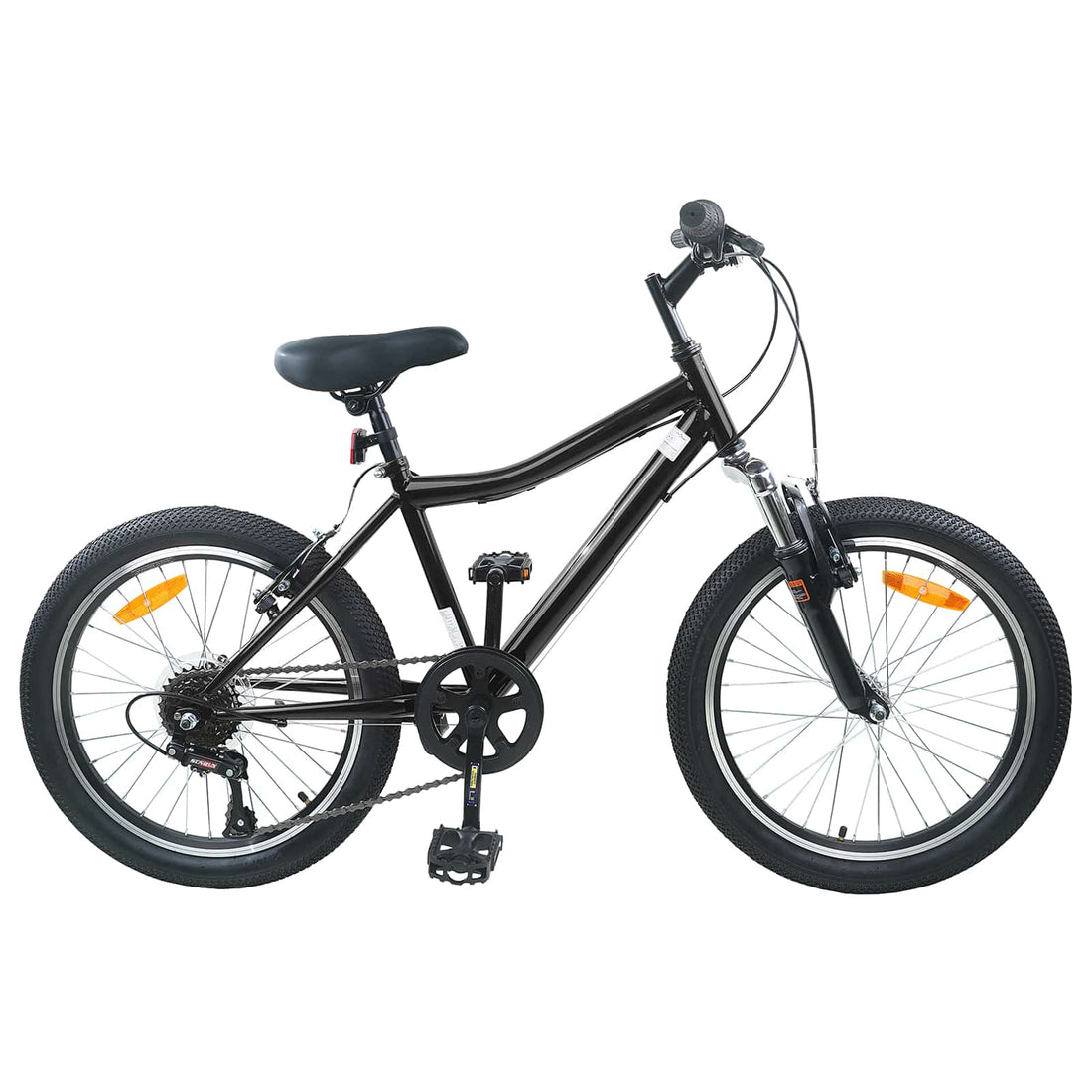 vidaXL Bicicleta Infantil 20 Pulgadas 6-Velocidad para 6-11 años Negro