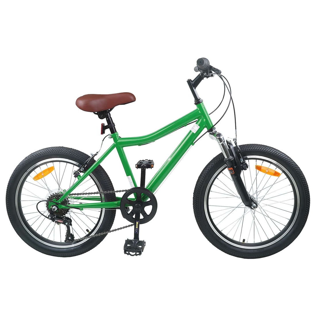 vidaXL Bicicleta Infantil 24 Pulgadas 6-Velocidad para 8-12 años Verde