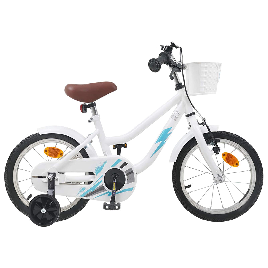 vidaXL Bicicleta Infantil 14 Pulgadas para niños de 3 a 5 años Blanco
