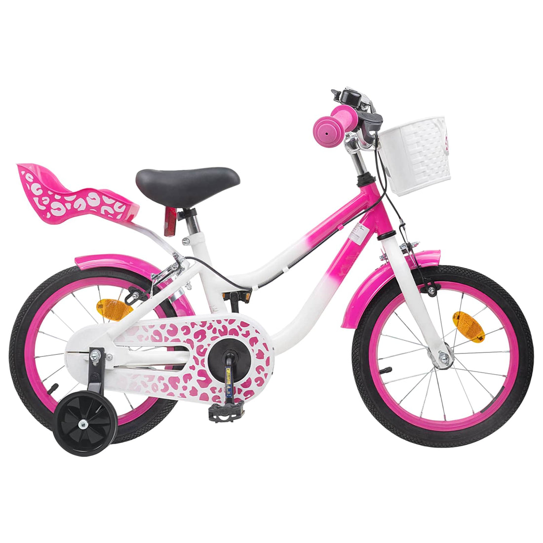 vidaXL Bicicleta Infantil 14 Pulgadas para niños de 3 a 5 años Rosa