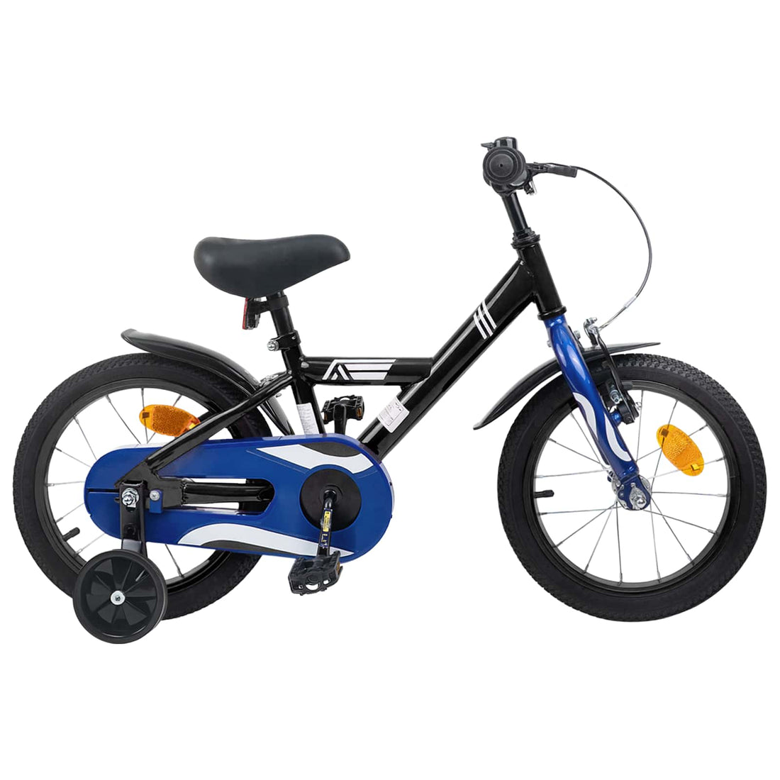 vidaXL Bicicleta Infantil 16 Pulgadas para niños de 4 a 6 años Negro
