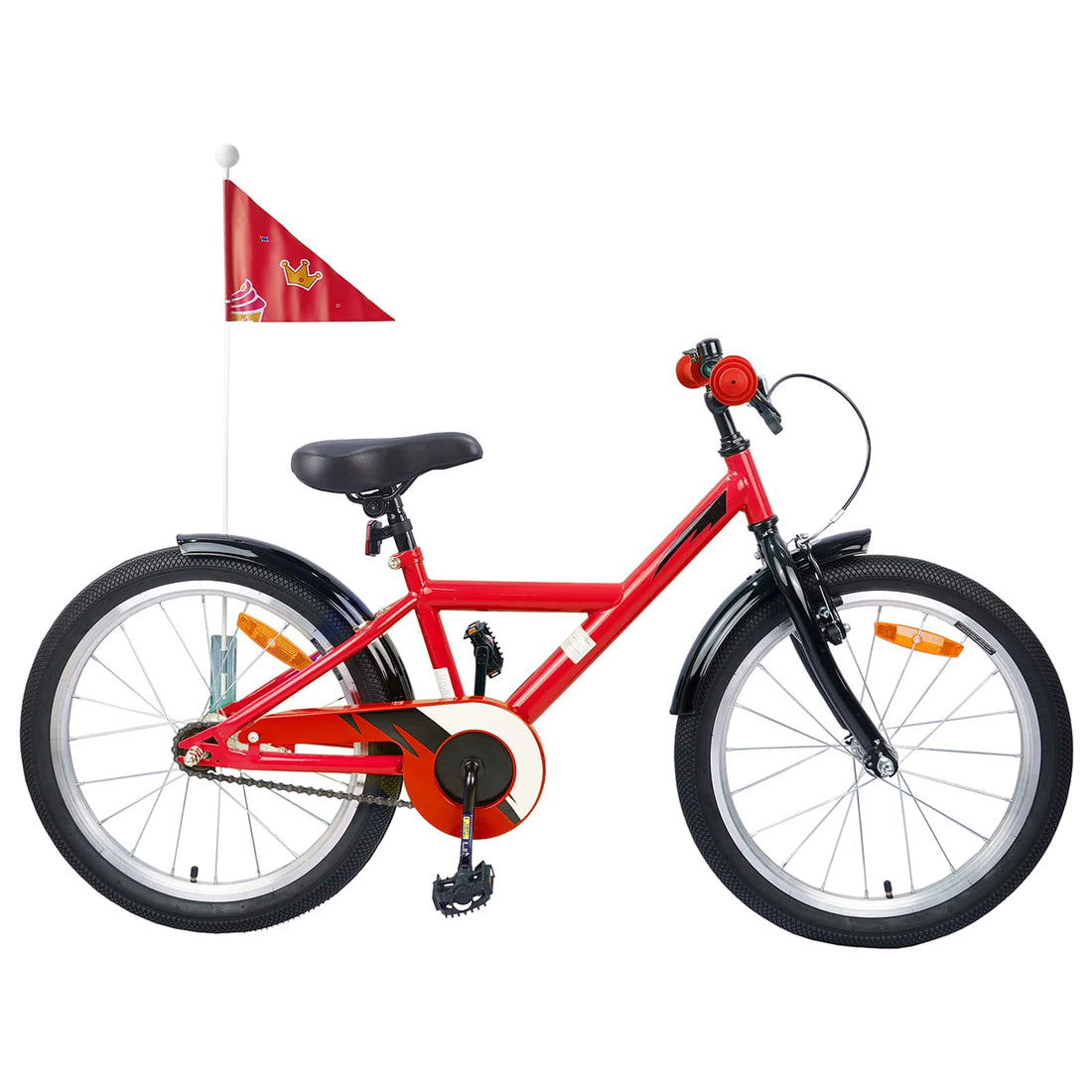 vidaXL Bicicleta Infantil 18 Pulgadas para 5-7 años Rojo