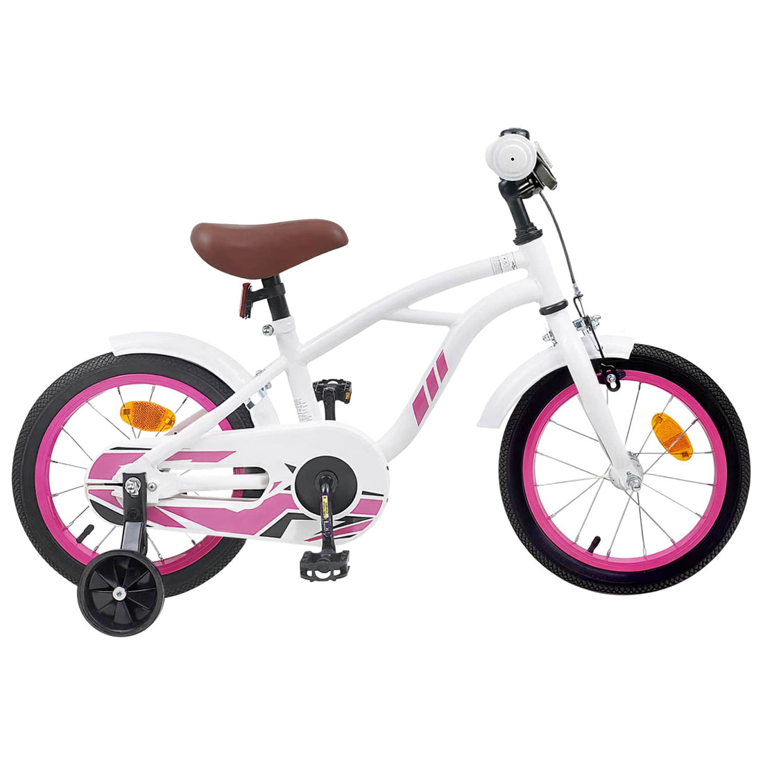 vidaXL Bicicleta Infantil 14 Pulgadas para niños de 3 a 5 años Blanco