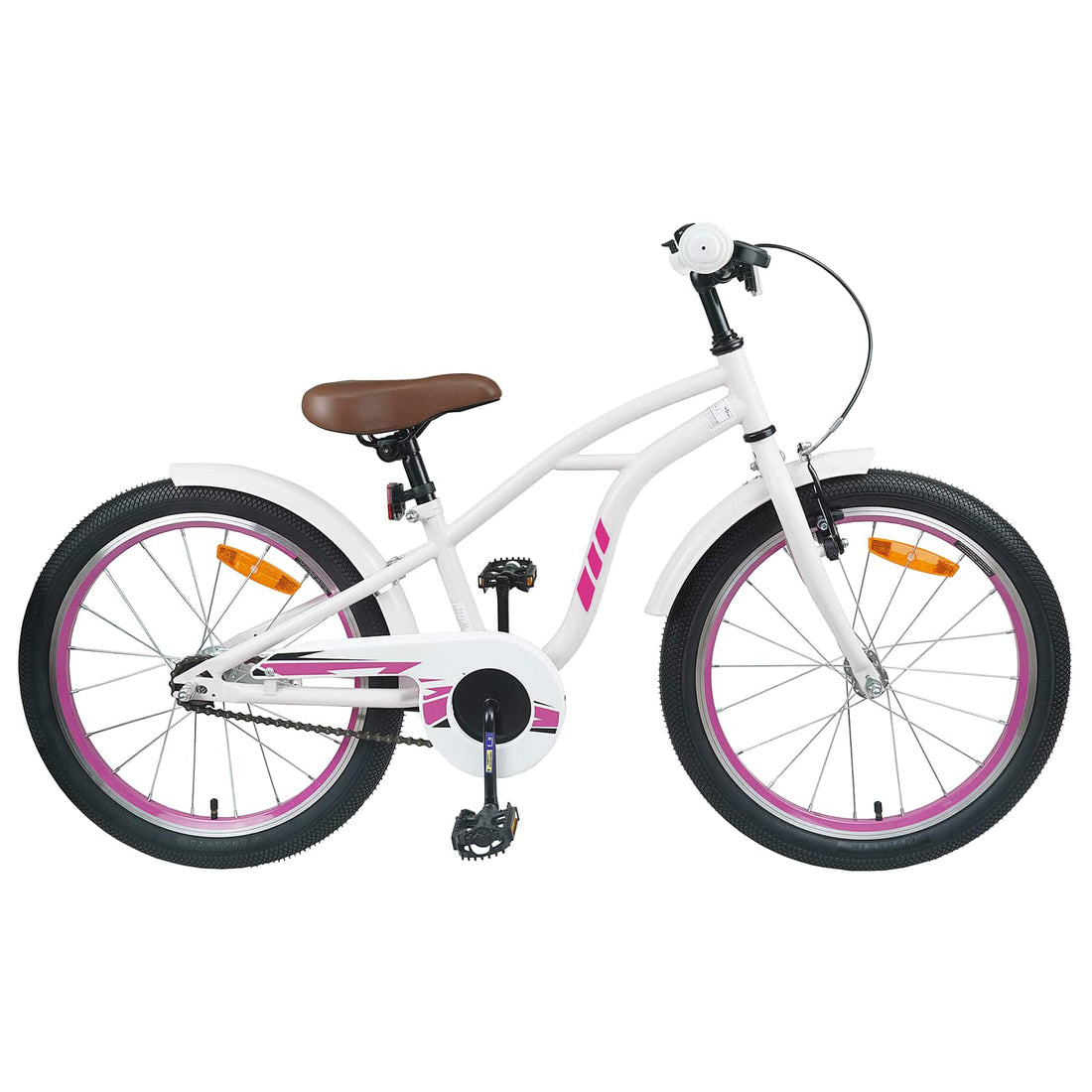 vidaXL Bicicleta Infantil 20 Pulgadas para 6-11 años Blanco