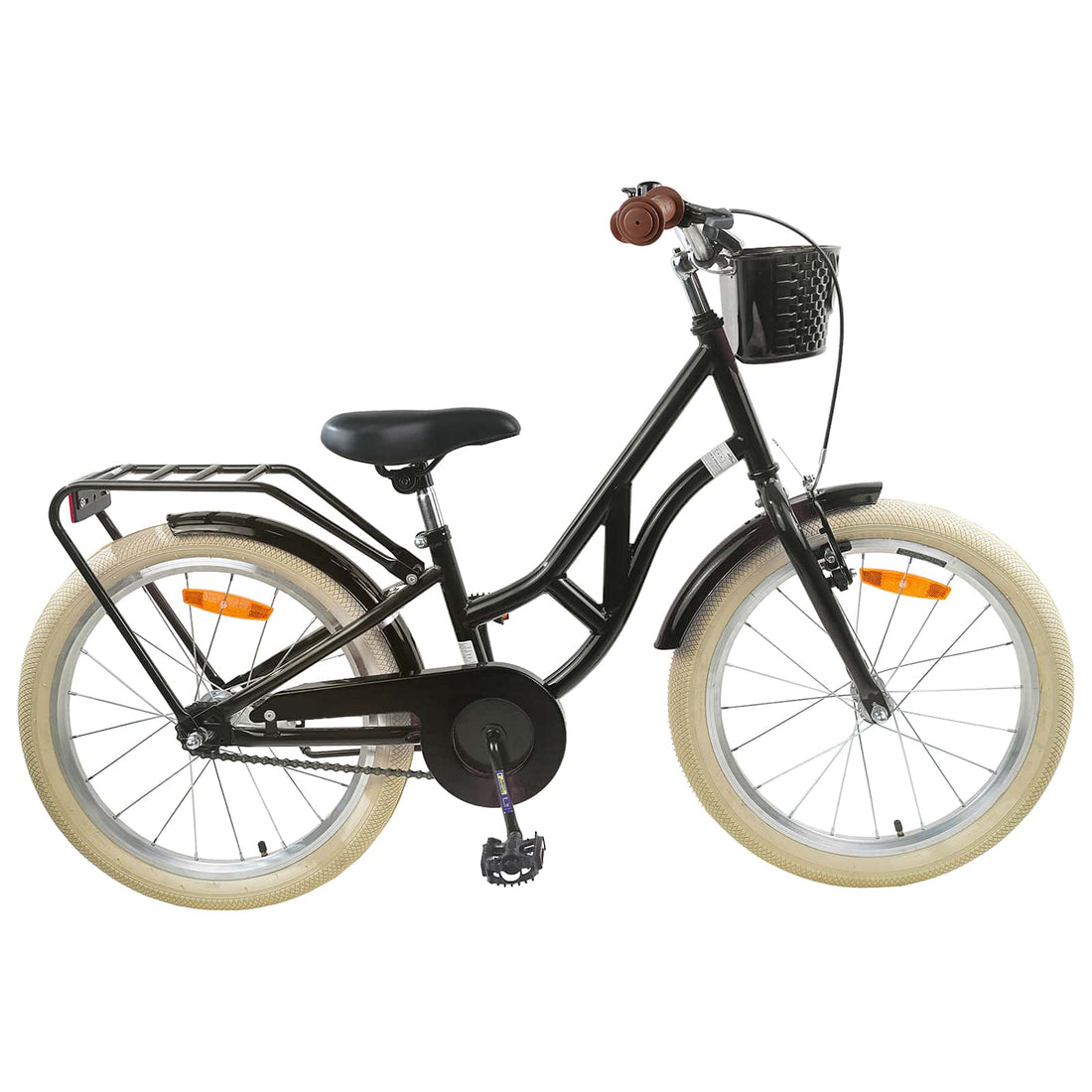 vidaXL Bicicleta Infantil 24 Pulgadas para 8-12 años Negro