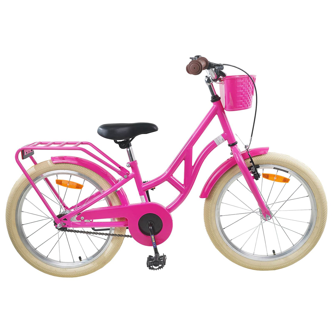 vidaXL Bicicleta Infantil 24 Pulgadas para 8-12 años Rosa Oscuro