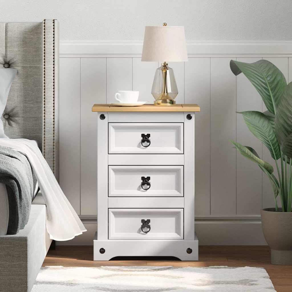 vidaXL Mesita de Noche Corona 45 x 35 x 64 cm Madera de pino macizo