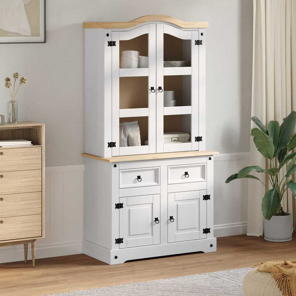 vidaXL Aparador CORONA 100 x 48,5 x 179 cm Madera de pino macizo