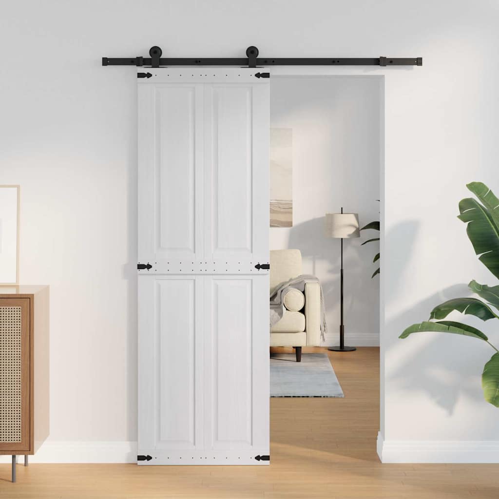 vidaXL Puerta Corrediza CORONA 70 x 210 cm Madera de Pino Maciza