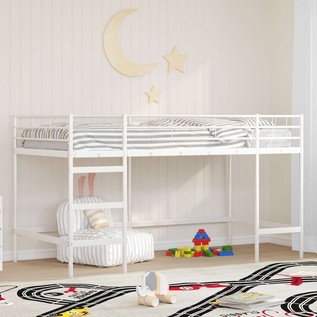 vidaXL Estructura de litera para niños Liso 107 x 203 cm Acero