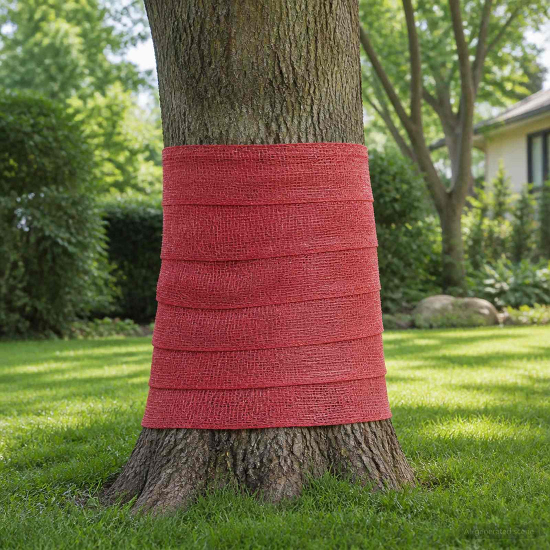 vidaXL Rollo de yute 160 x 1500 cm Rojo