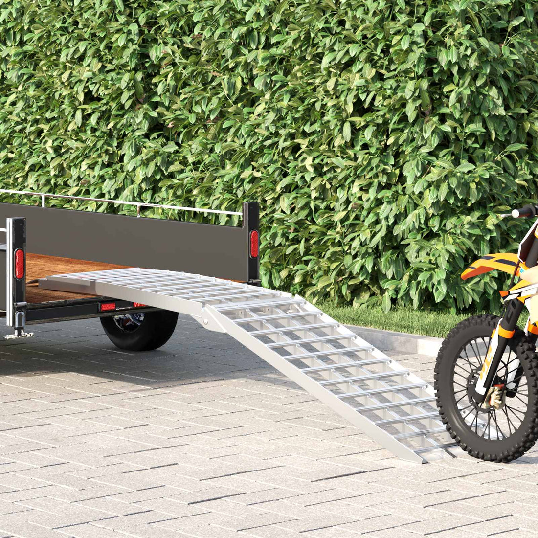 vidaXL Rampas de motocicleta 680 kg Plateado 680 kg Aluminio