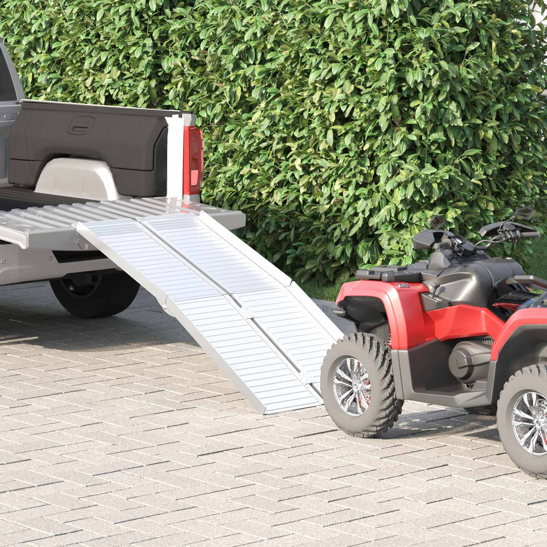 vidaXL Rampa para silla de ruedas 270 kg Plateado 270 kg Aluminio