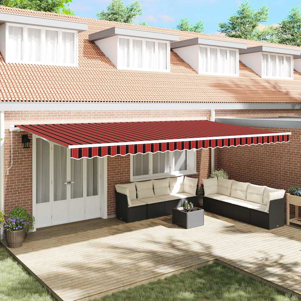 vidaXL Toldo retráctil Naranja y Marrón 600 x 300 cm