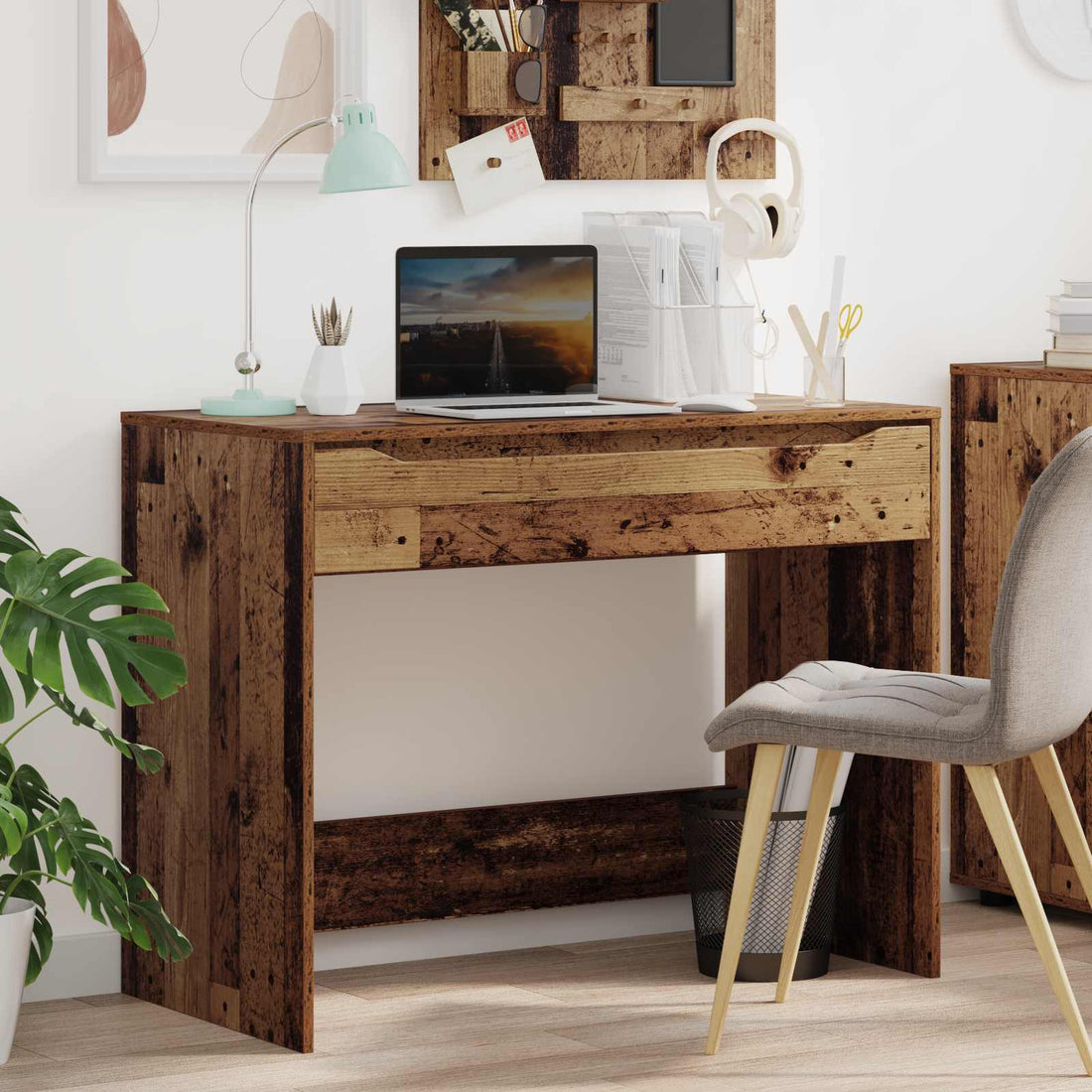 vidaXL Escritorio Madera vieja 100 x 50 x 78 cm Madera de ingeniería