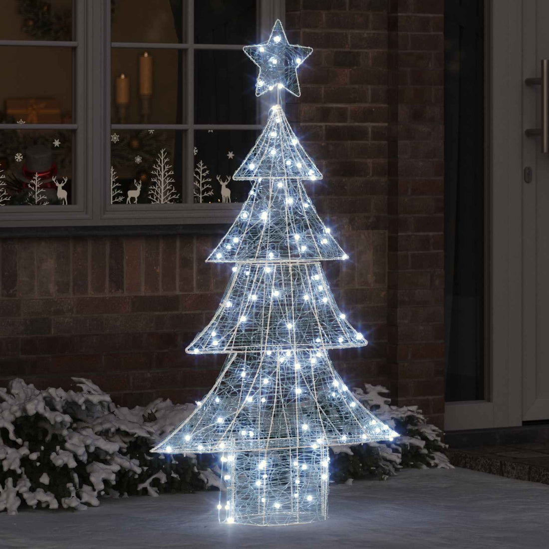 vidaXL Árbol de Navidad 160 LED Blanco frío 150 cm Acrílico