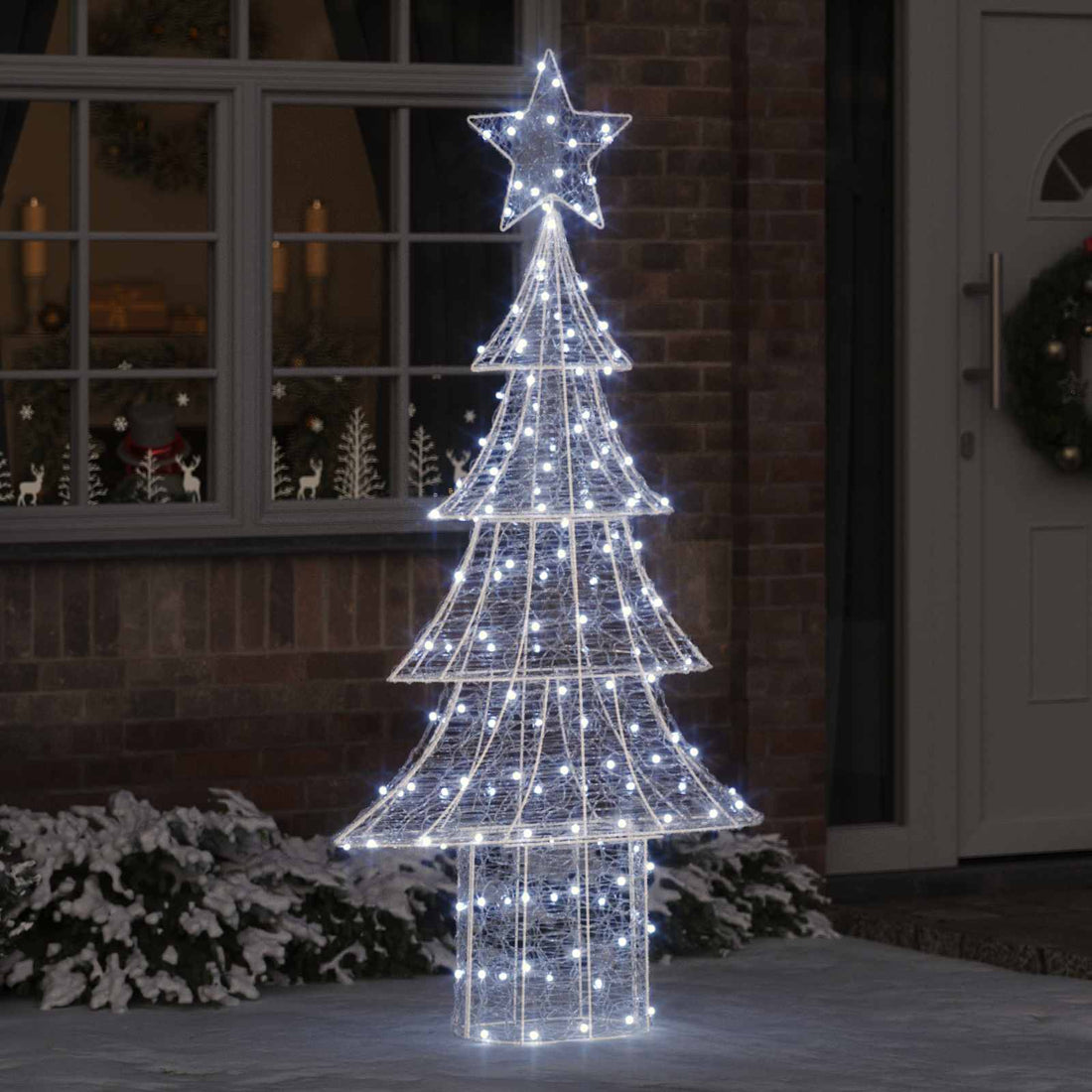 vidaXL Árbol de Navidad 240 LED Blanco frío 180 cm Acrílico