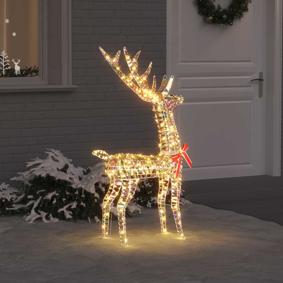 vidaXL Reno 3D 140 LED Blanco cálido 128 cm PET