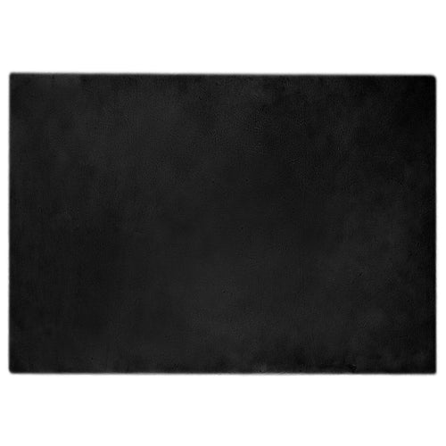 vidaXL Alfombra antideslizante de sintética de conejo OLITE Negro (2)