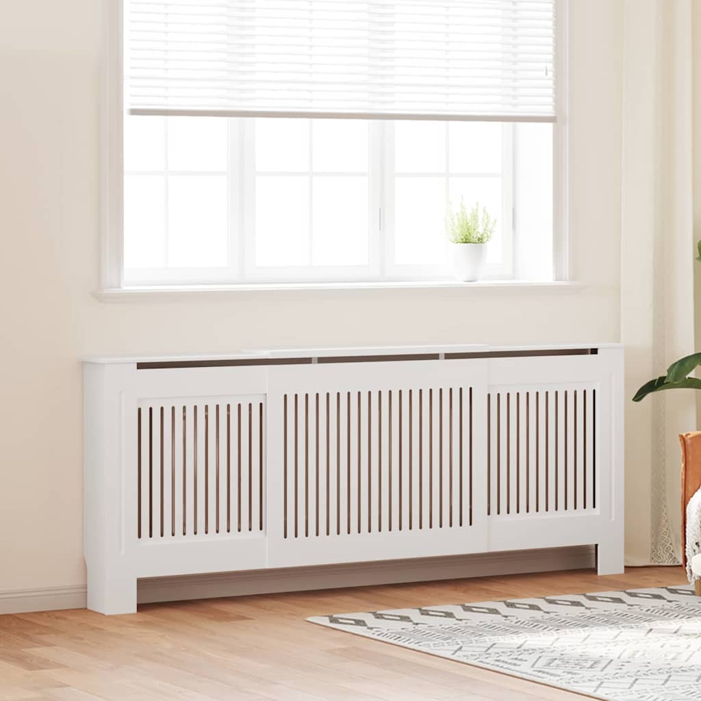 vidaXL Cubierta de Radiador 2 uds. Blanco 205 x 20,5 x 81,5cm