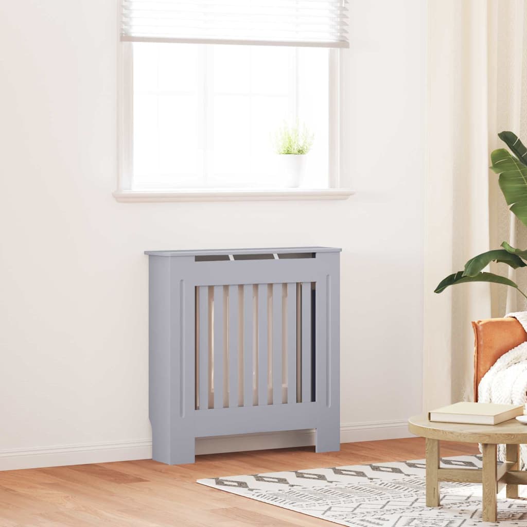 vidaXL Cubierta de Radiador Gris 78 x 19 x 81,5cm Madera de ingeniería
