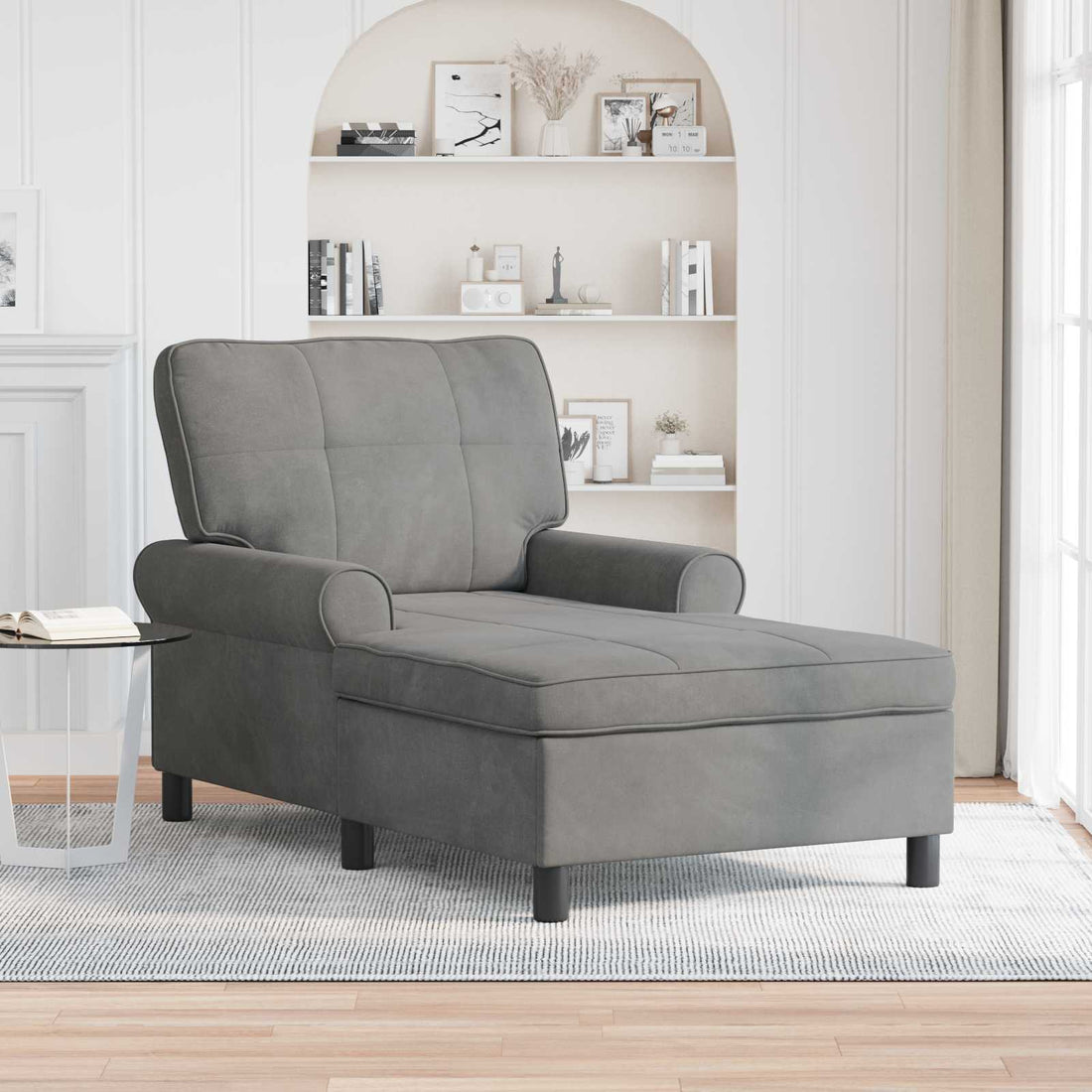 vidaXL Sillón reclinable Gris oscuro 91 x 157 x 91 cm Terciopelo