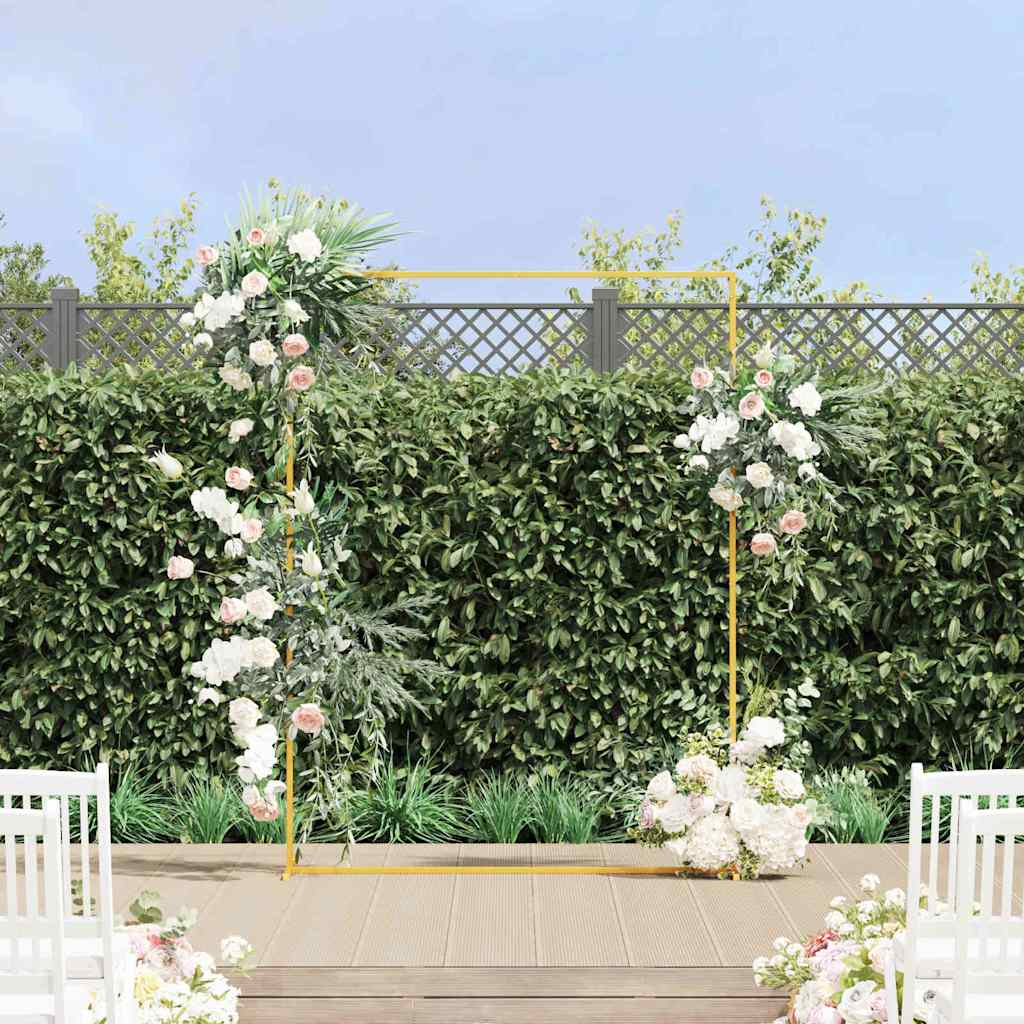 vidaXL Arco de Boda Dorado 150 x 49,5 x 200 cm Acero