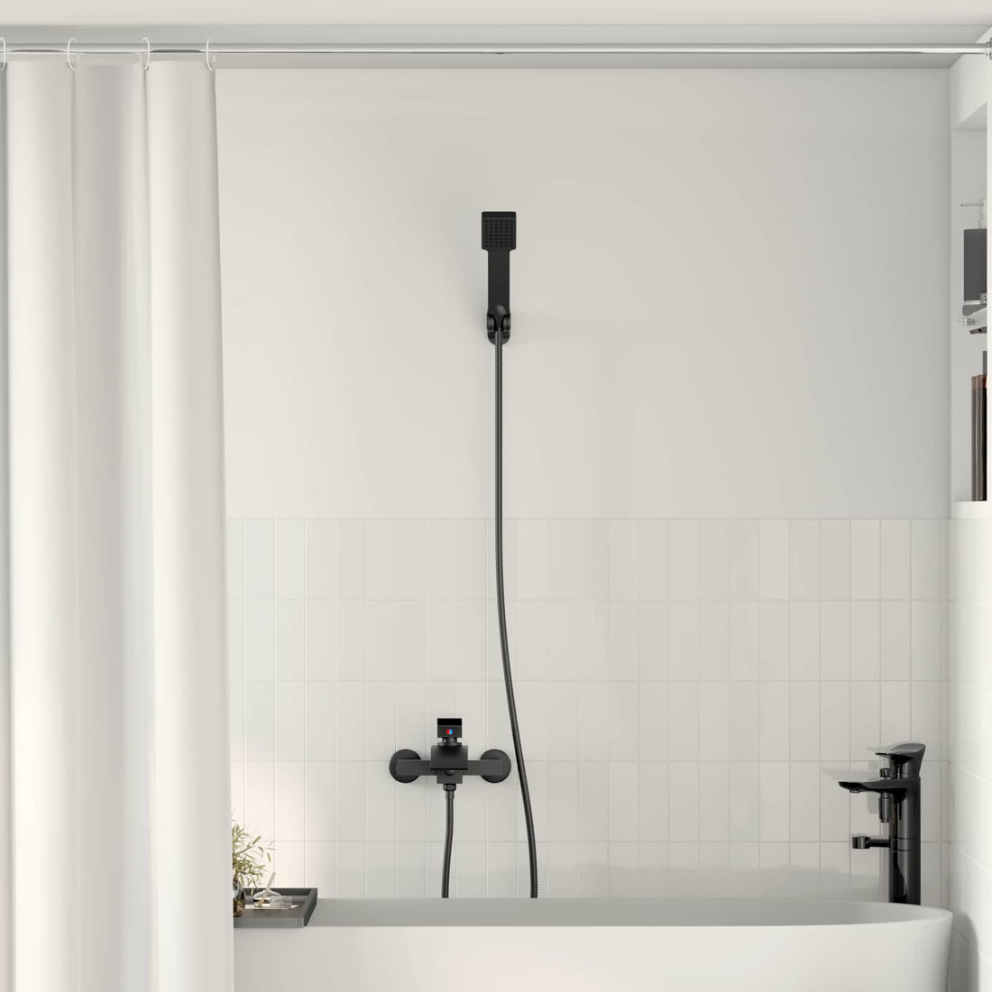 vidaXL Juego de Cabezal de Ducha Negro G 1/2 pulgadas