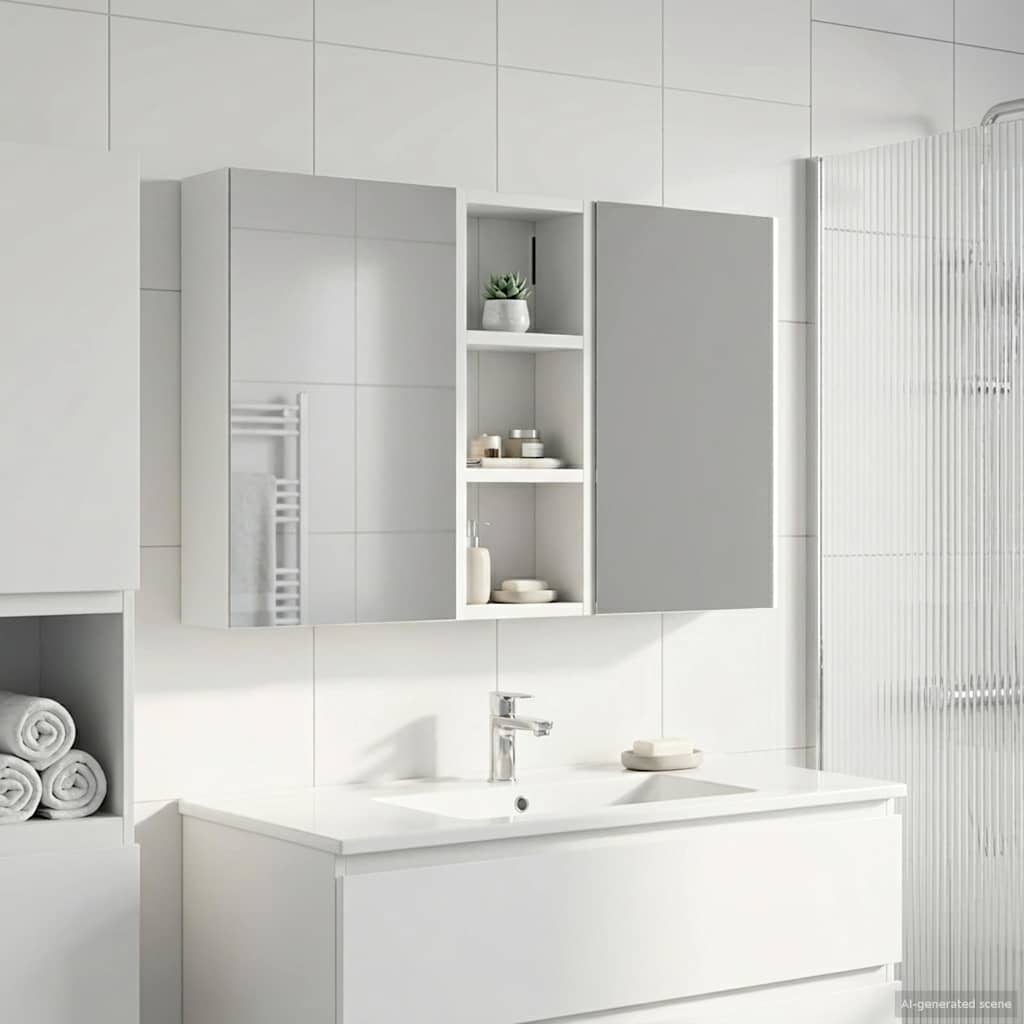 vidaXL Juego de Muebles de Baño 3 uds. 80 x 10,5 x 50 cm