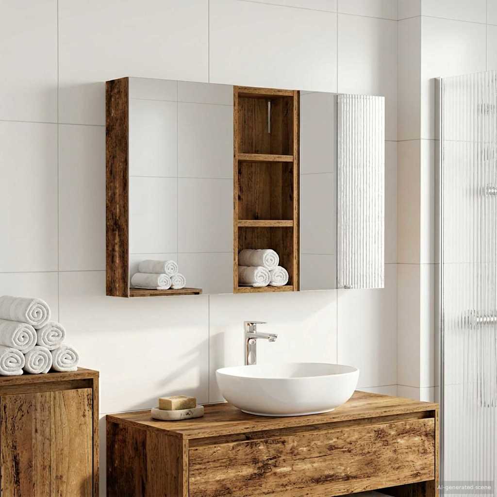 vidaXL Juego de Muebles de Baño 3 uds. 80 x 10,5 x 50 cm